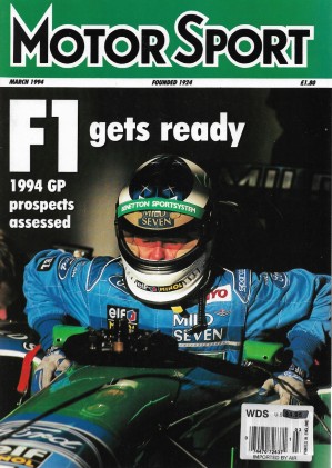 MOTOR SPORT 1994 MAR - BMW M3, DAYTONA, RAVEL, NASCAR, MCC HIGH SPEED TRIAL